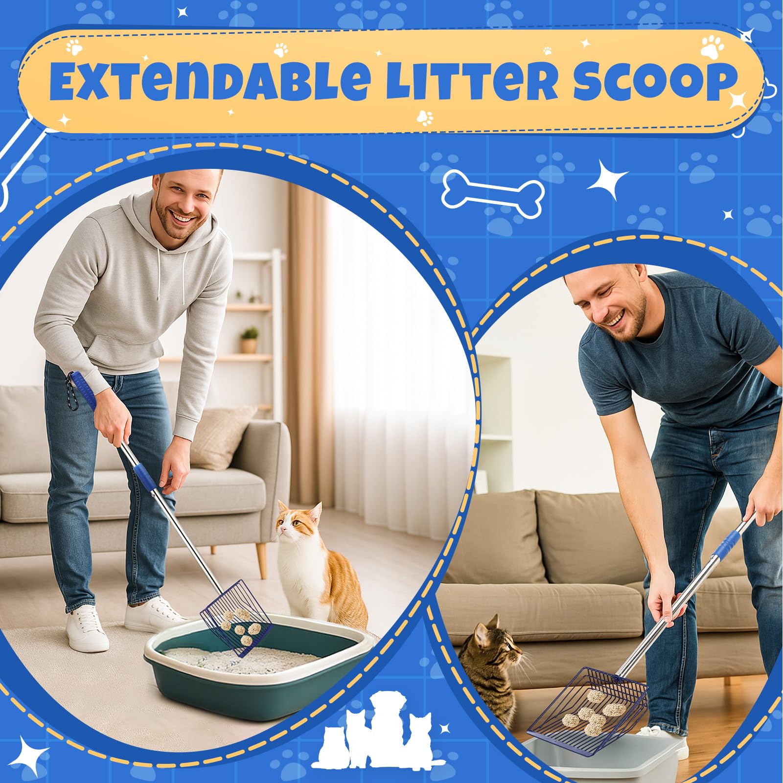Lothee blue design complements decor while keeping the litter area tidy.