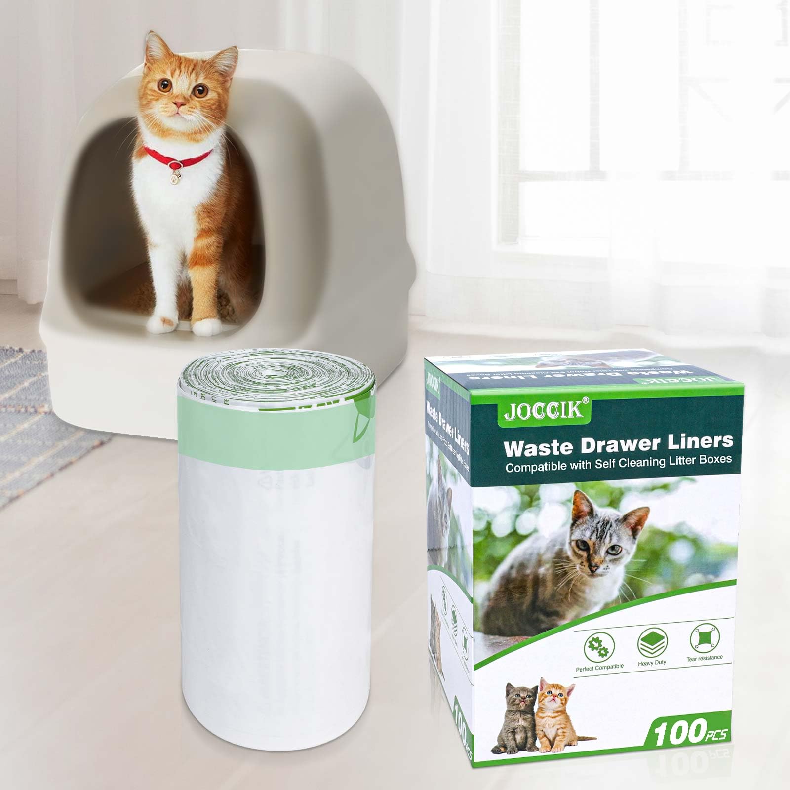 LotuFlor white liner brightens the drawer and contains mess