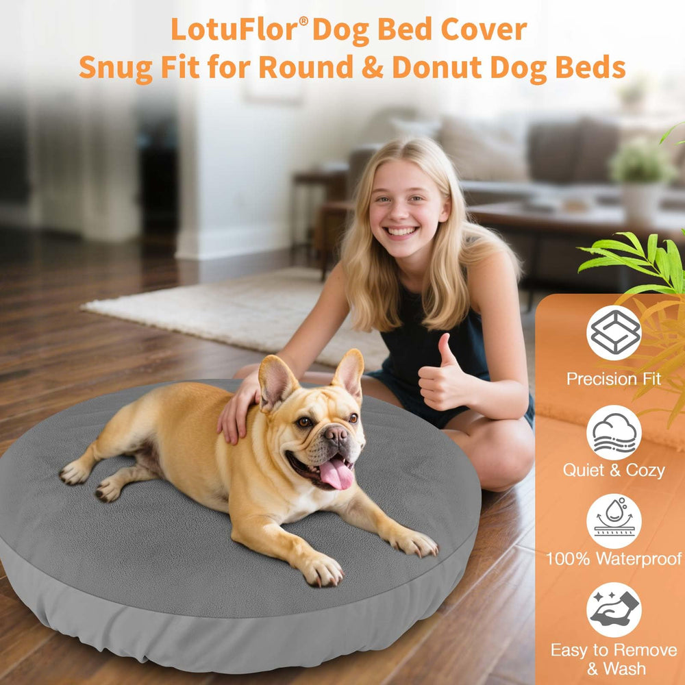 LotuFlor dog bed cover offers easy-care, durable protection