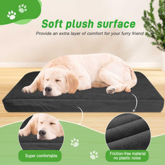 LotuFlor soft fleece cover adds cozy comfort to dogs resting.