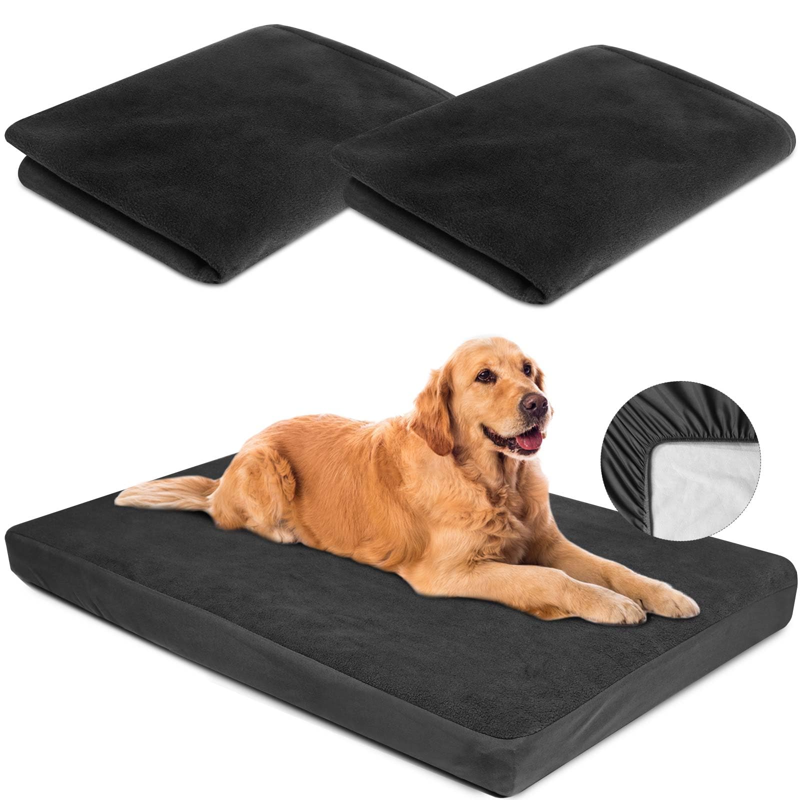 LotuFlor dog bed cover waterproof fabric protects beds against accidents and odors.
