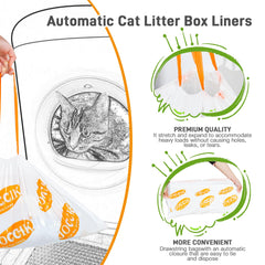 LotuFlor drawstring-close bags securely seal waste after litter box chores.