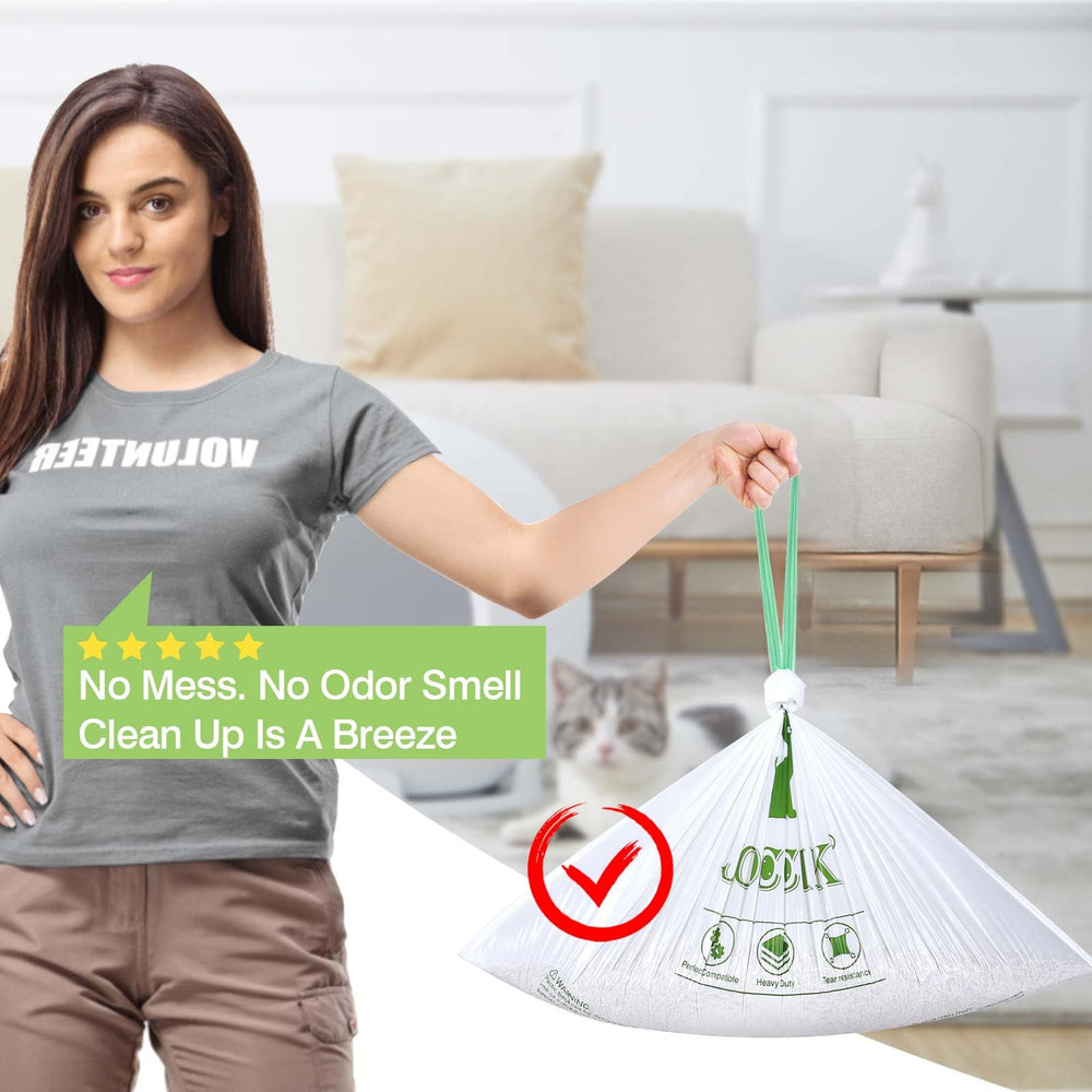 LotuFlor odor-control liner helps keep the litter area fresher between changes.