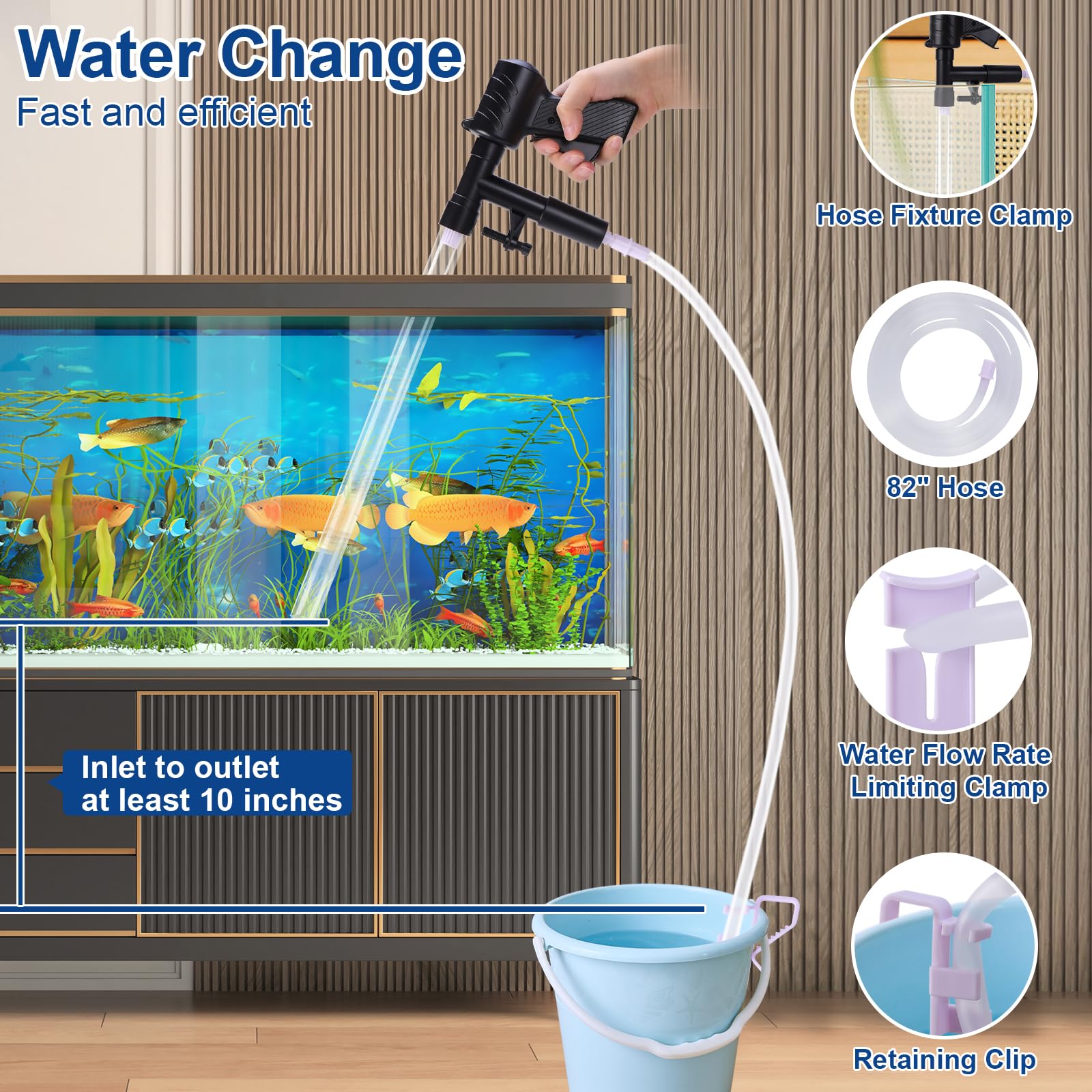 lounginglife gravel vacuum aquarium for efficient debris removal and water changes