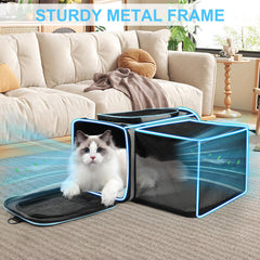lounginglife soft pet carrier with 600D Oxford fabric offers comfort and ventilation.