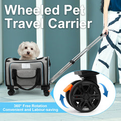 lounginglife two-way expansion pet carrier offers extra room and visibility.