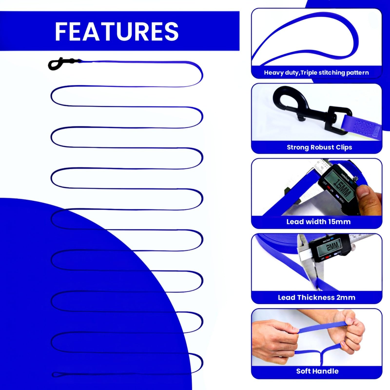 Loutep beach and river walks with waterproof leash for comfort