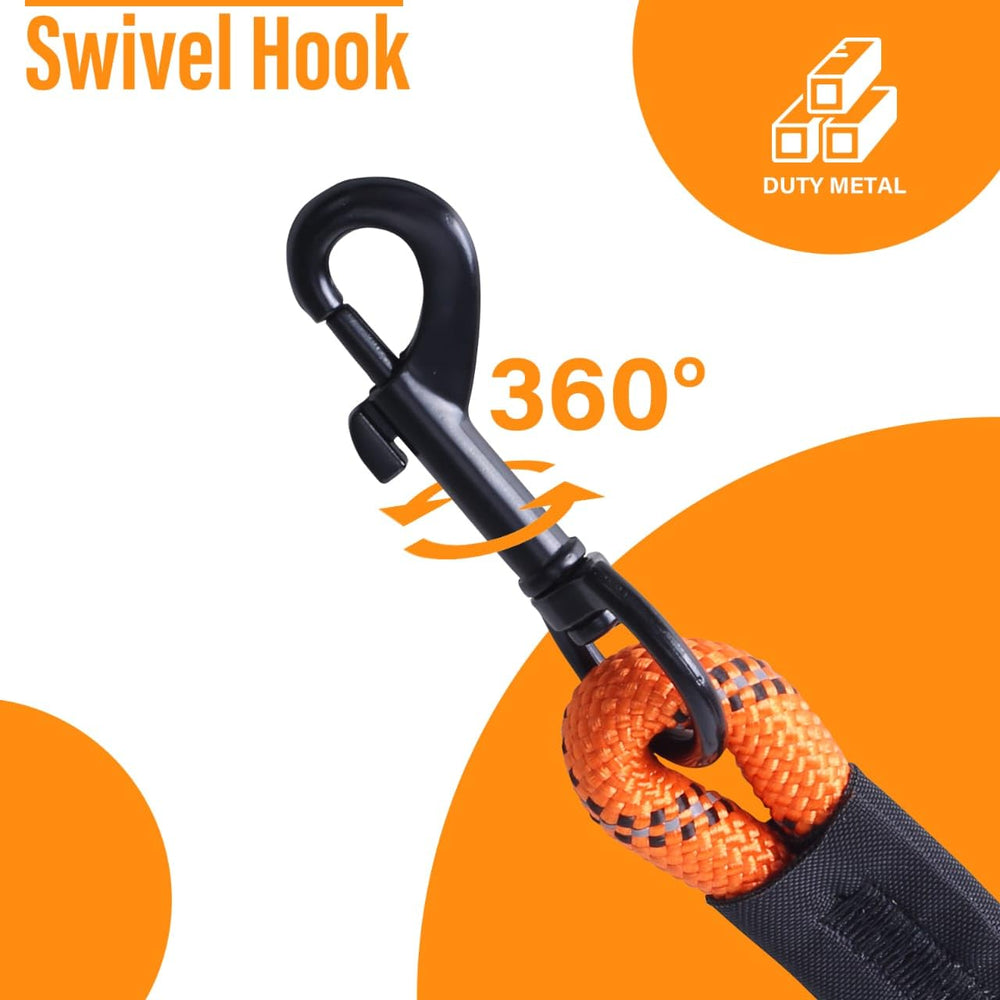 Loutep long leash 30ft padded-handle for comfortable extended training.