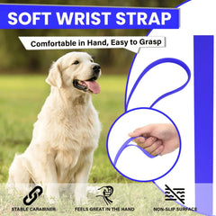 Loutep waterproof dog leash 16ft long line enabling safe recall in parks