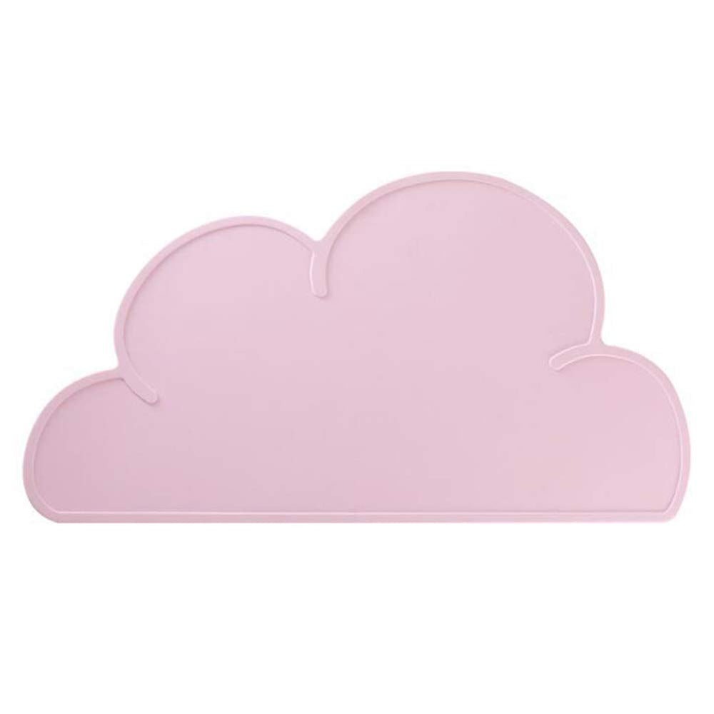 Love Dream silicone pet feeding mat rose pink with raised edge for clean floors.