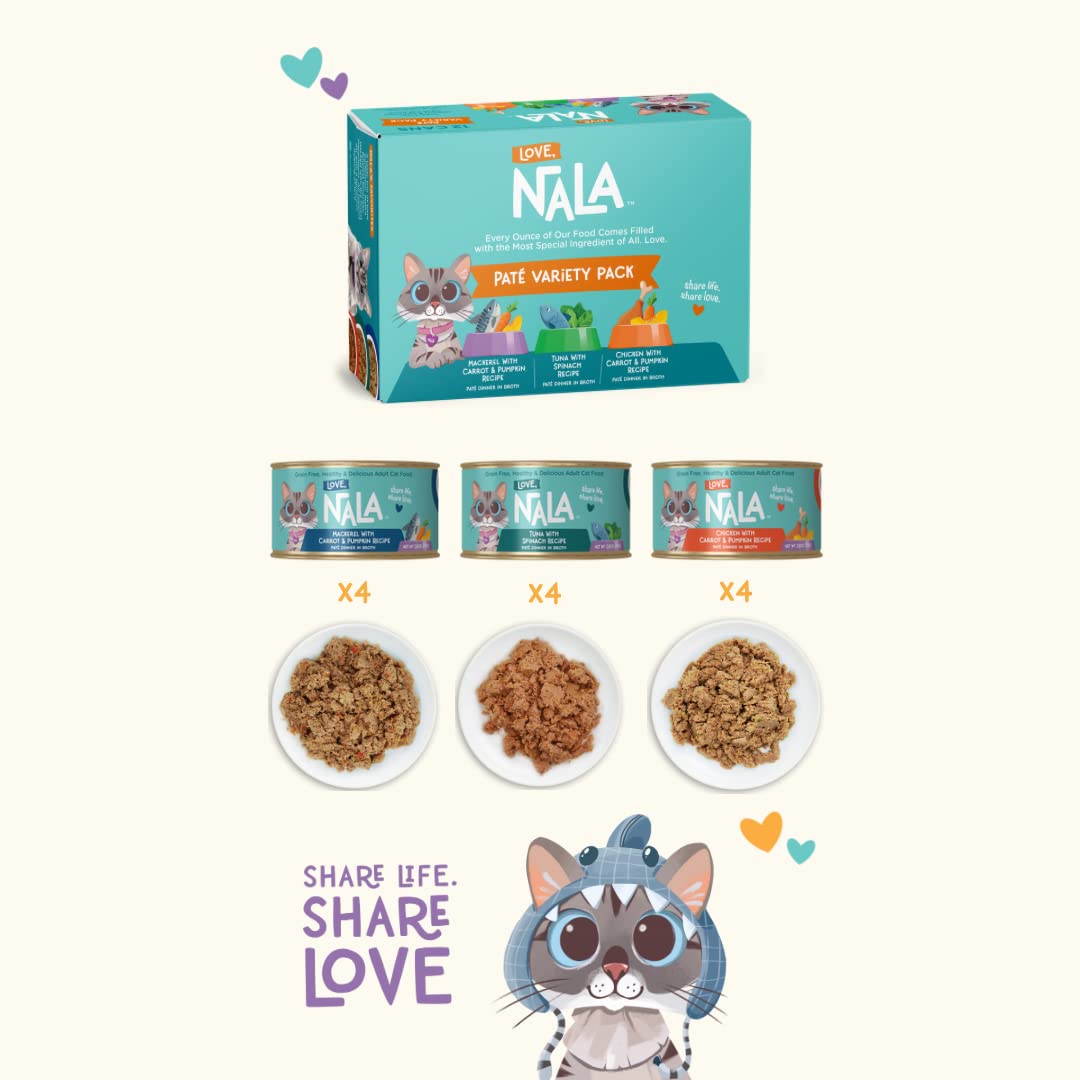 LOVE, NALA 2.1 lbs pack image promoting value and complete meal