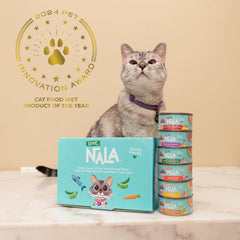 LOVE, NALA close-up ingredients highlight lean protein and natural nutrition.