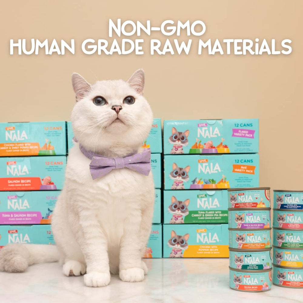 LOVE, NALA serving-portion cat meal signals balanced nutrition.