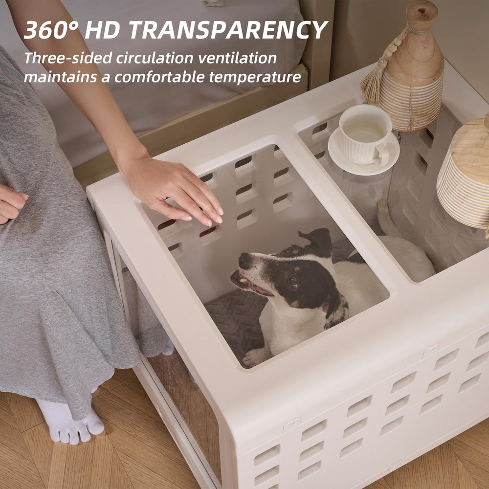 LoveTail modern dog cage with rounded corners to prevent squeezing and pinch injuries.