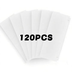 Loveishere 120 pcs cat litter bags packaging highlights durable HDPE and leak prevention.