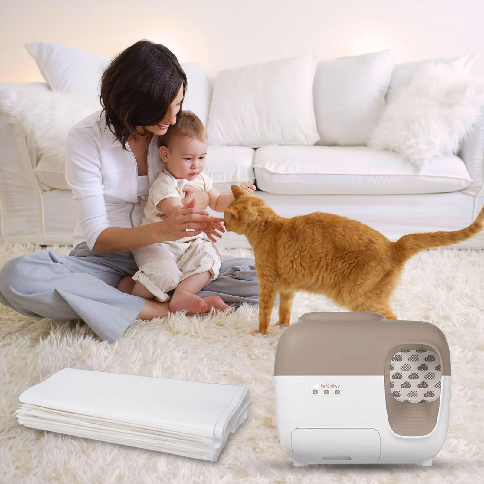 Loveishere compatibility with Nowsnow ensures stable liner fit in automatic litter boxes.