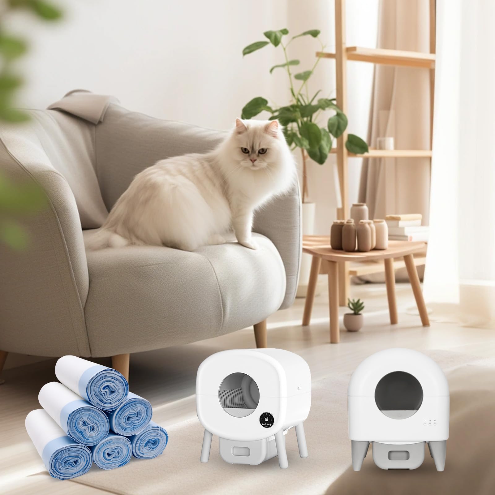 Loveishere easy disposal liner minimizes mess during litter changes.