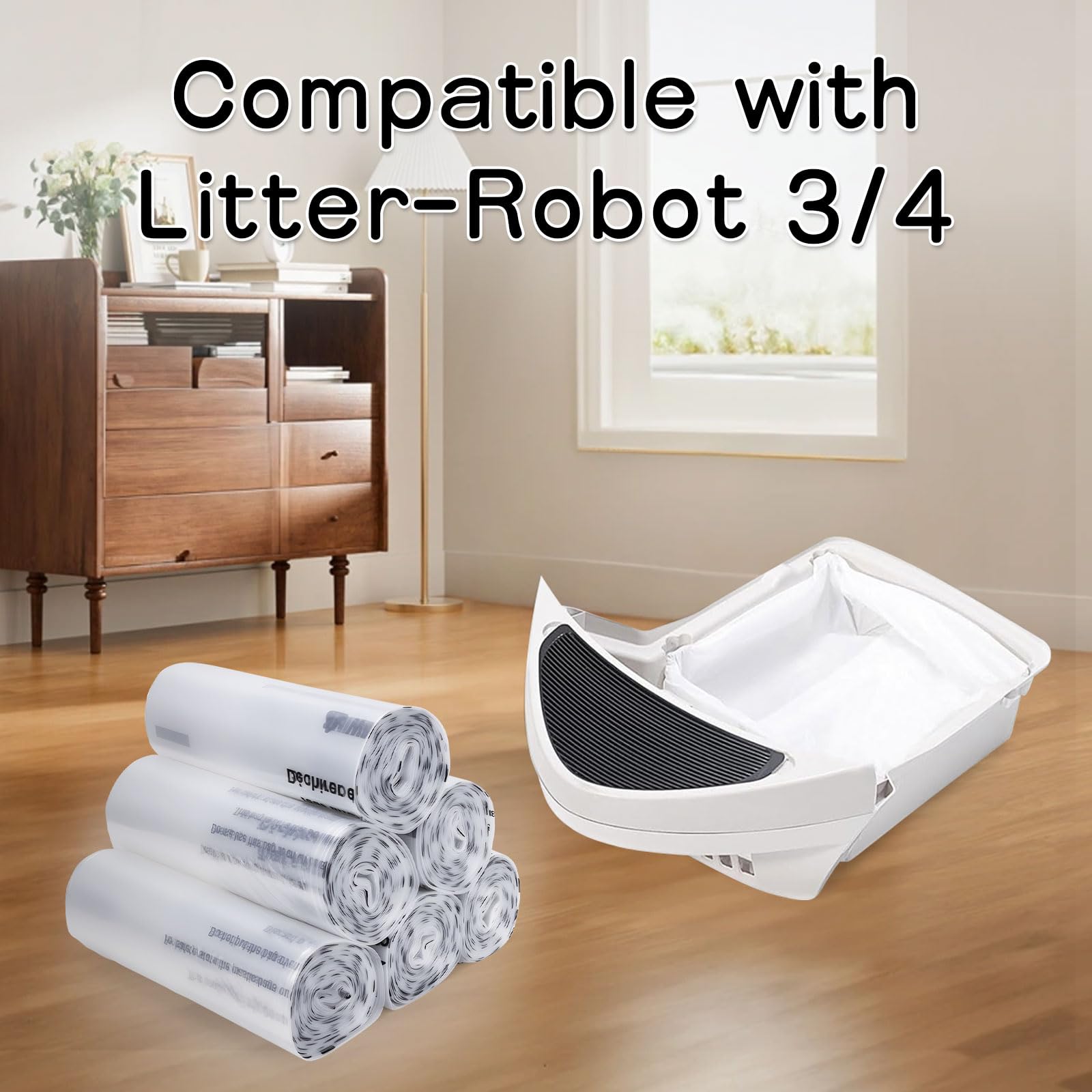 Loveishere edge-fold design makes Litter-Robot 4 liner easy to secure.