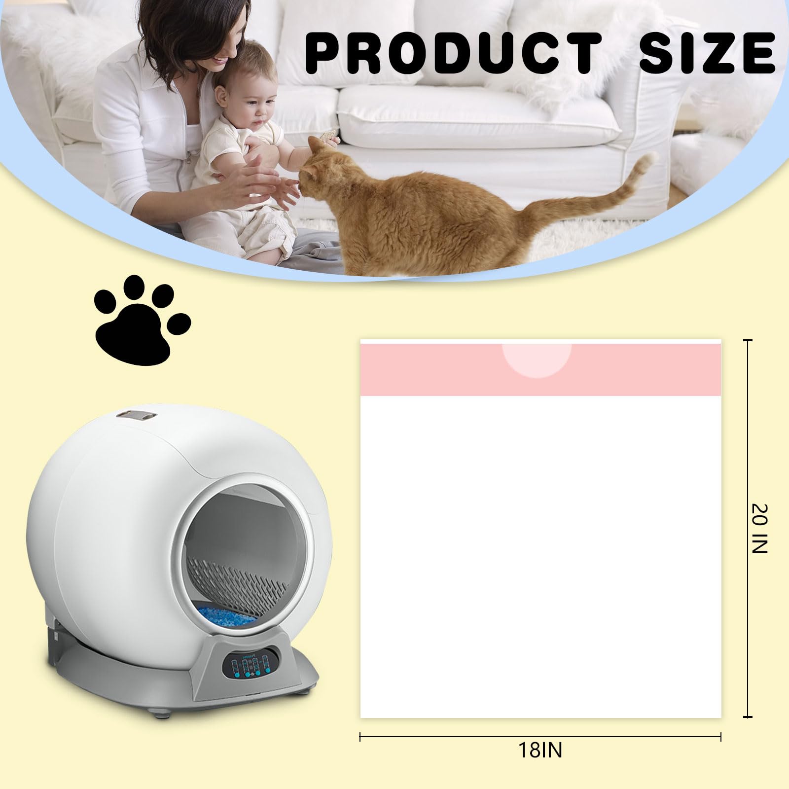 Loveishere-drawstring-seal image highlights quick, mess-free disposal with drawstring closure.