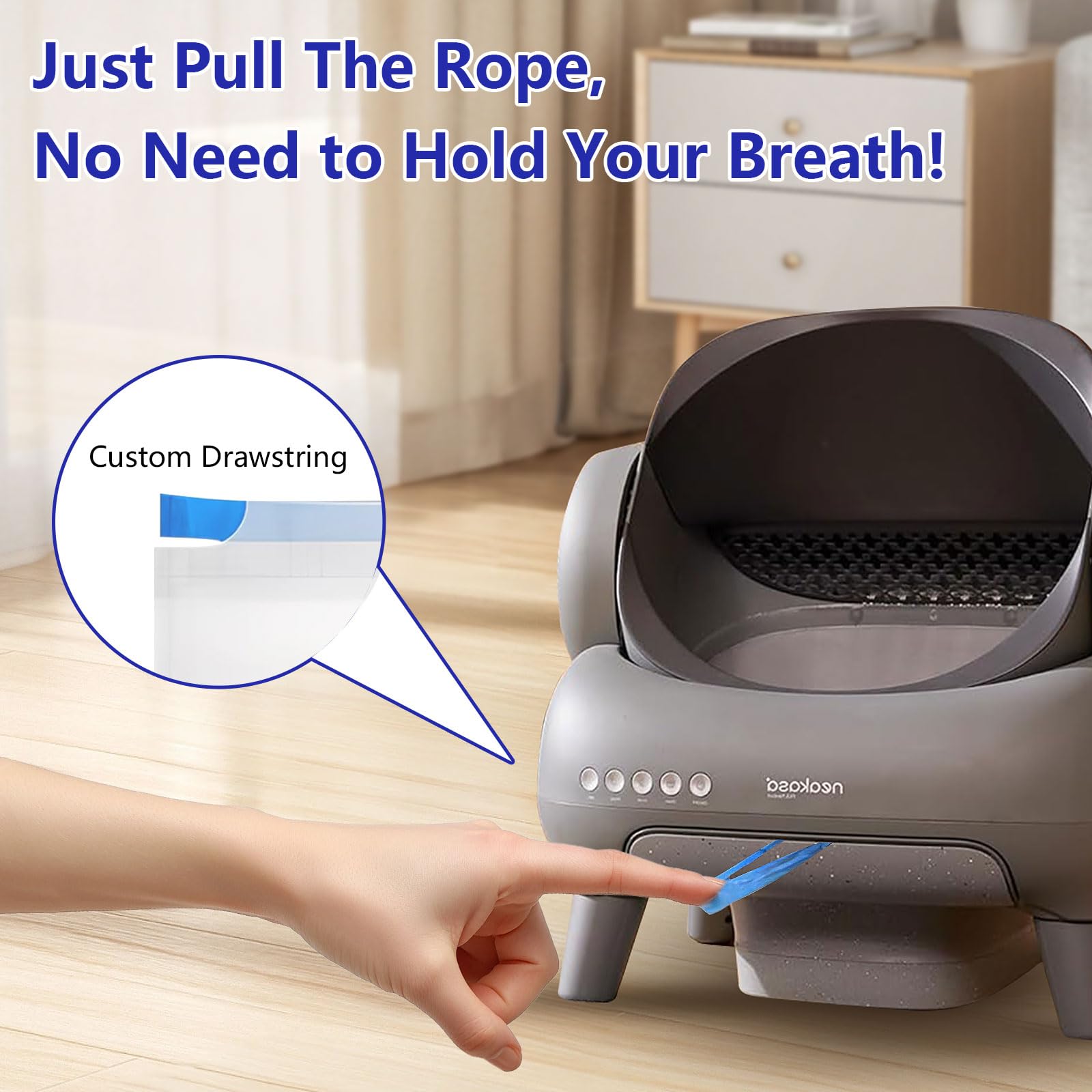 Loveishere-unscented-liner-material reduces odors while keeping litter clean.