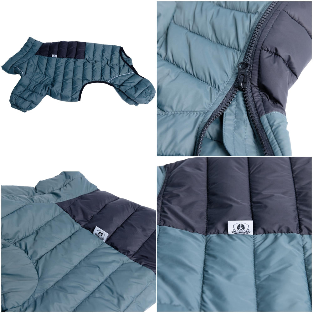 Lovelonglong ArmyGreen Dog Warm Coat back reflective strip boosts nighttime visibility