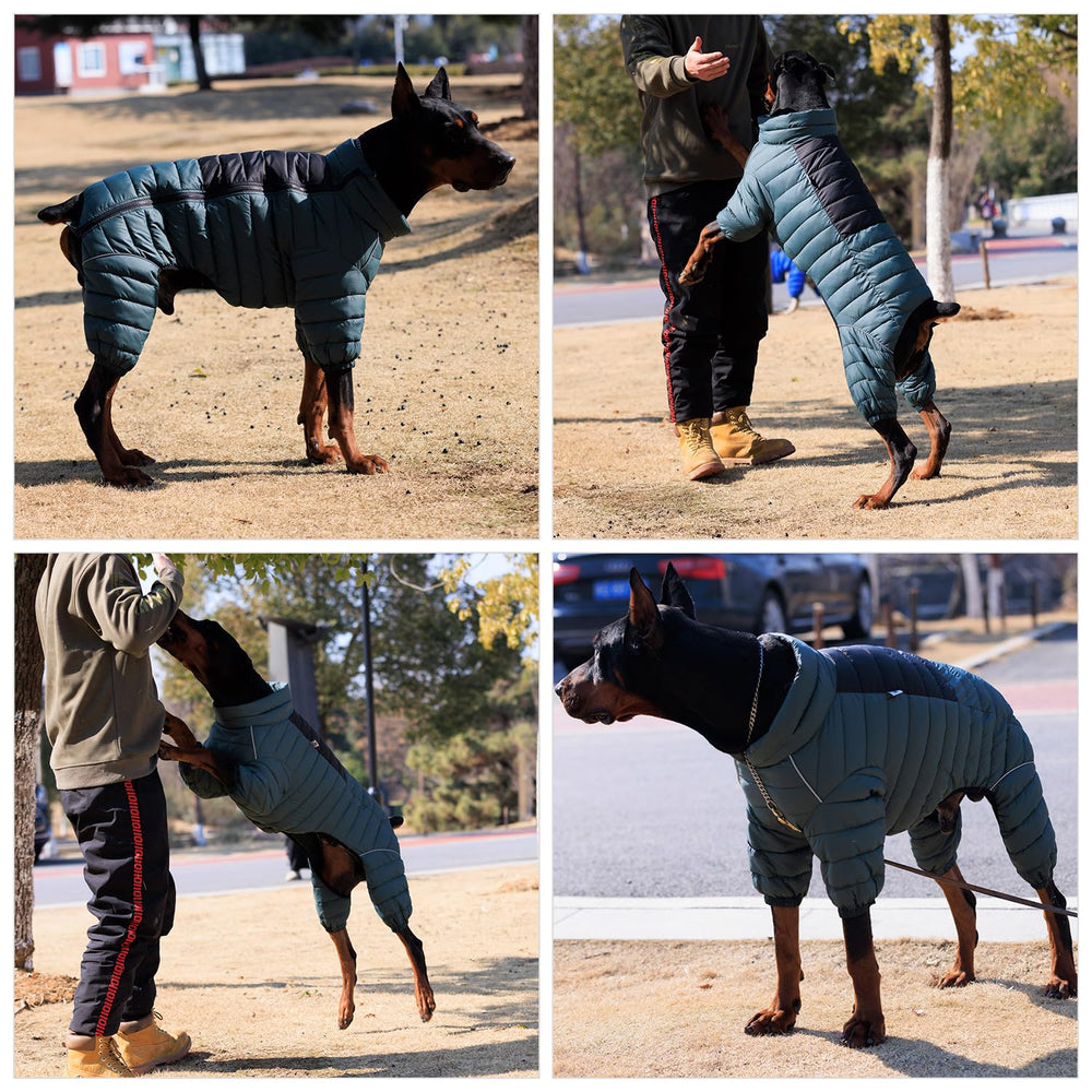 Lovelonglong ArmyGreen Dog Warm Coat cotton interior for cozy warmth