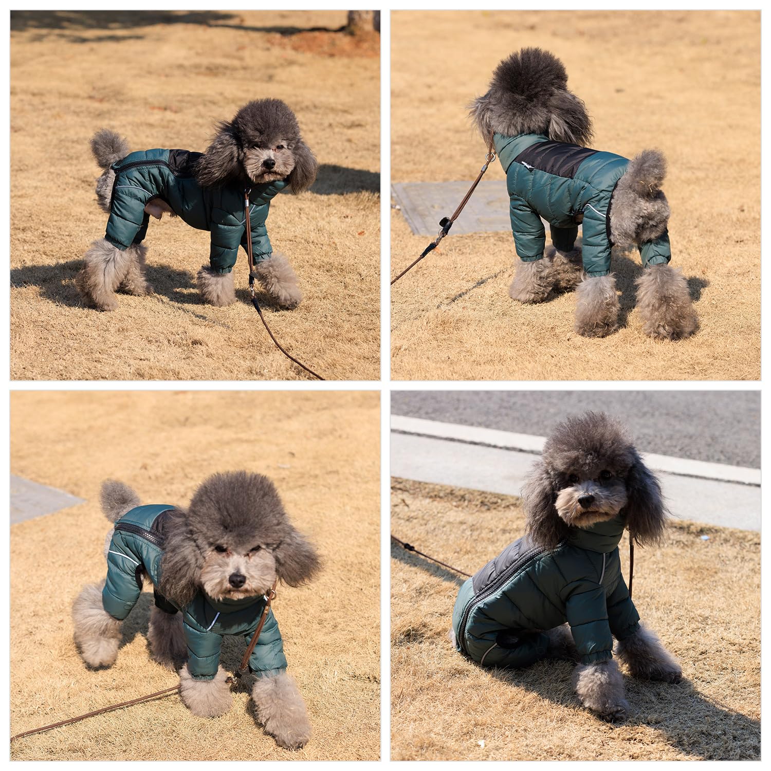 Lovelonglong ArmyGreen Dog Warm Coat waterproof nylon protects from rain and snow