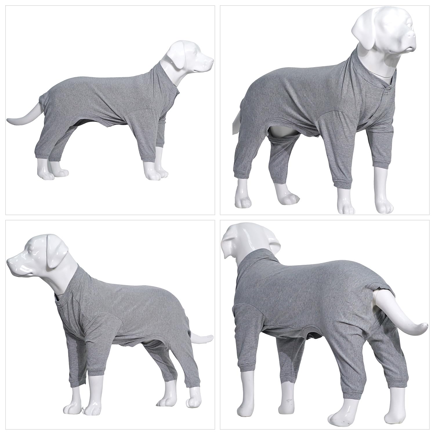 Lovelonglong Four Feet Dog Pajamas worn during outdoor walks for mess control.