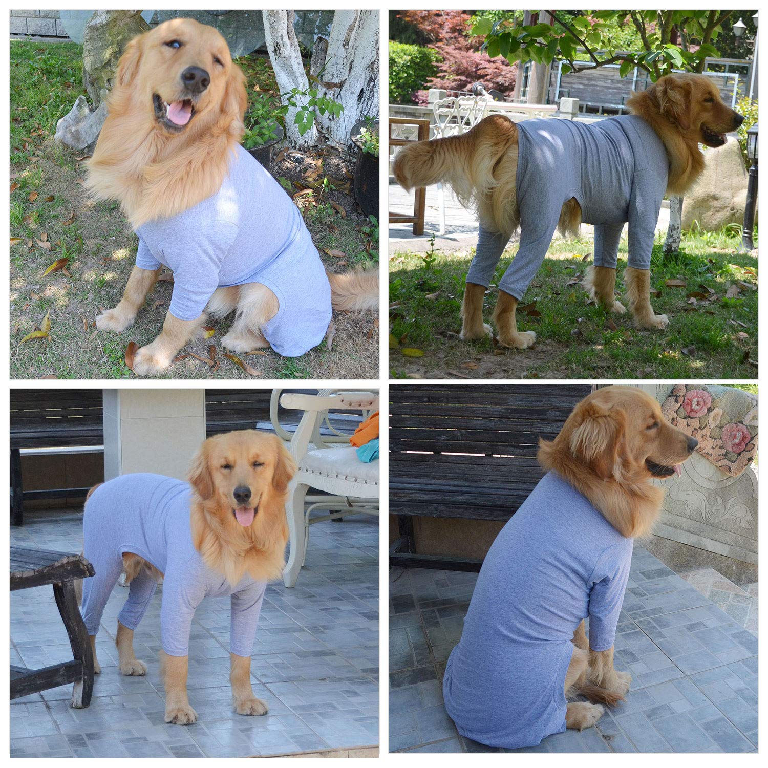 Lovelonglong Four Feet Dog Pajamas soft breathable fabric for daily wear.