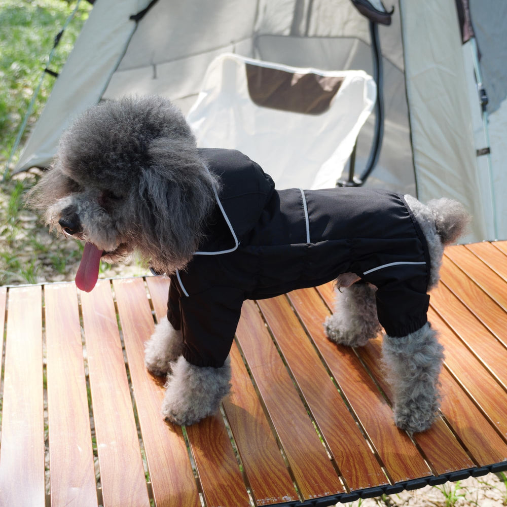 Lovelonglong machine-washable outerwear shown after muddy hike.