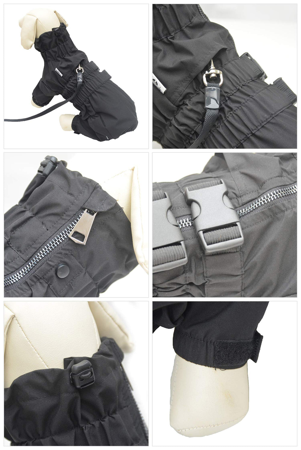 Lovelonglong cazadora impermeable con cremallera SBS, cierre fácil y seguro.