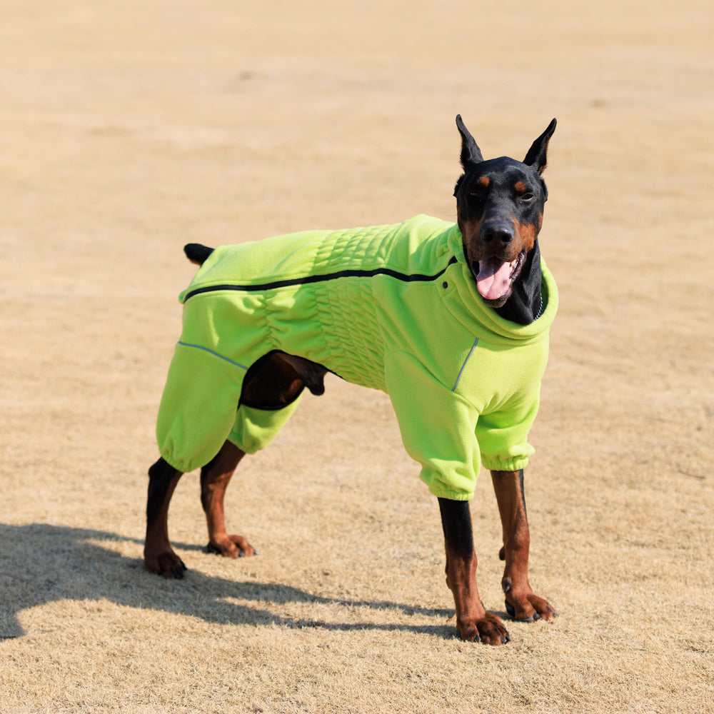 Lovelonglong Warm Dog Coat sleeves offer extra coverage for snow play