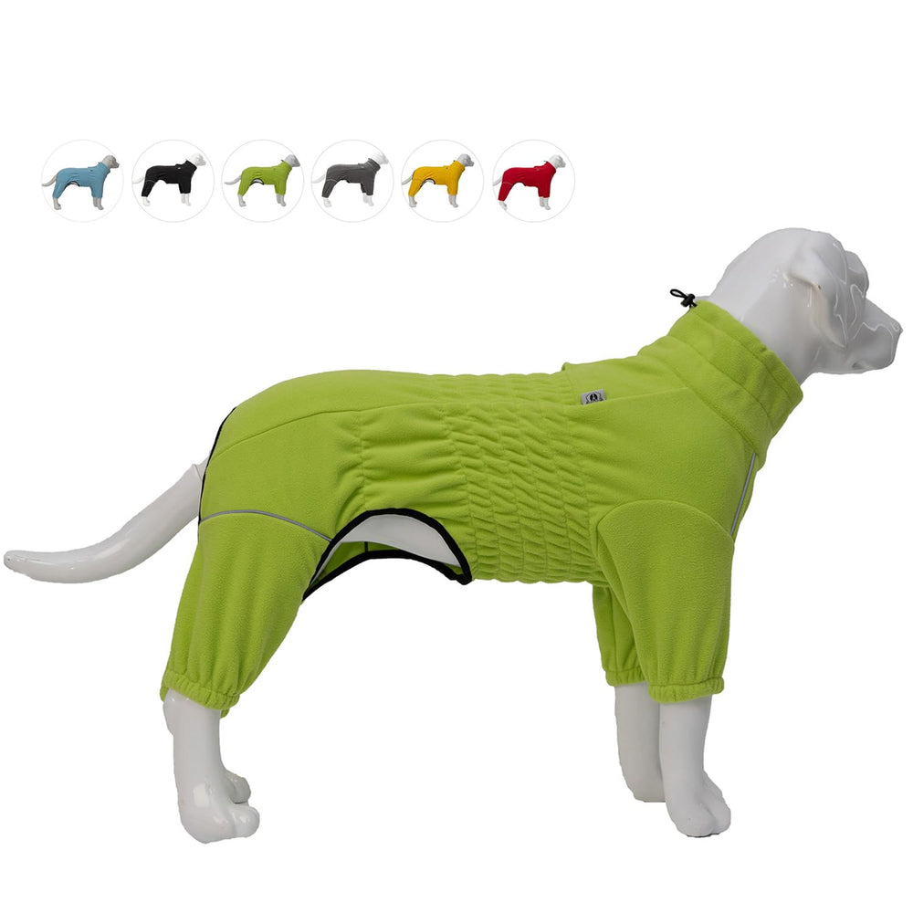 Lovelonglong Warm Dog Coat front view shows windproof outer shell for cold-day protection
