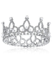 Lovelyshop Pet Series crown closeup detail of rhinestones and silver plating