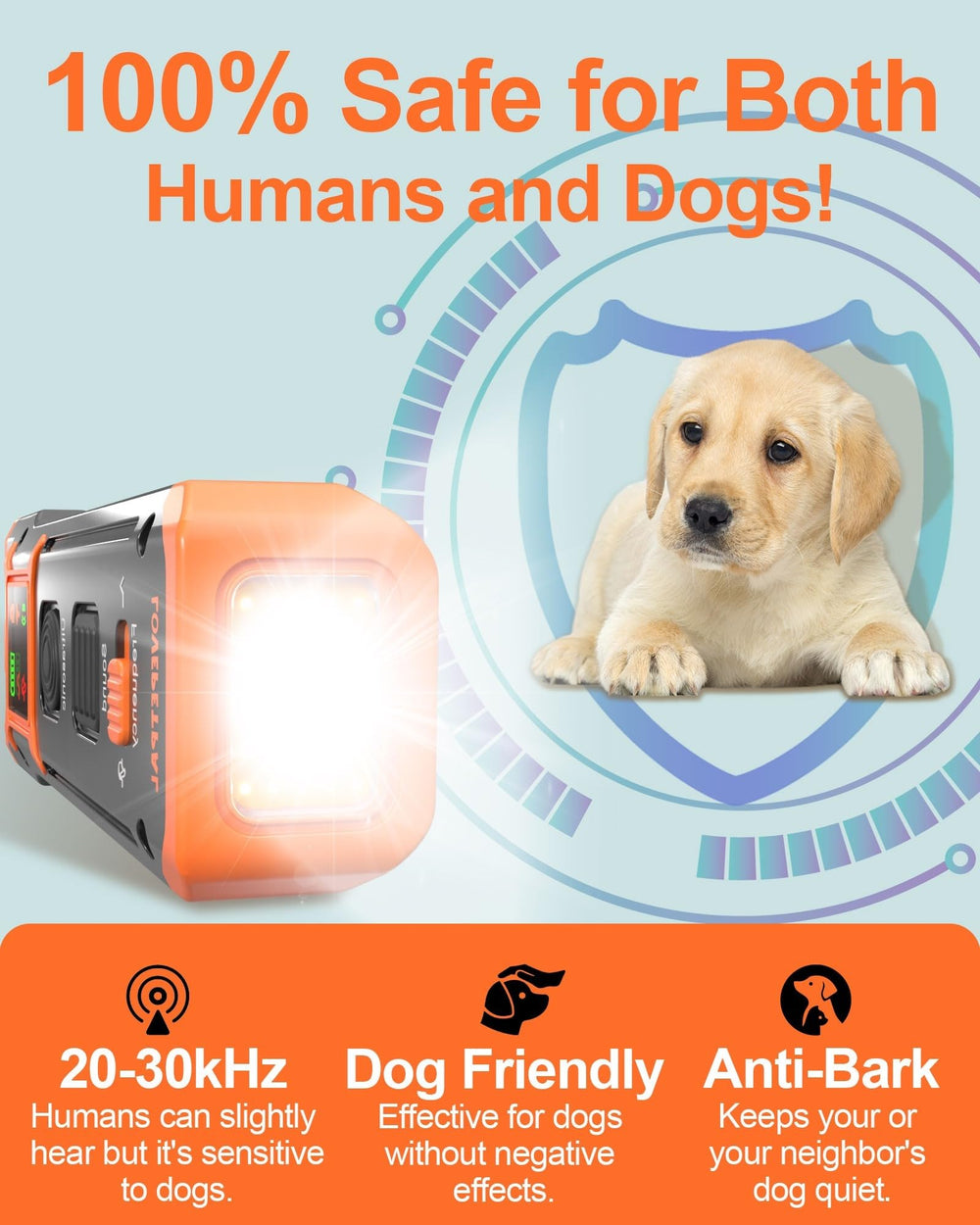 LOVEPETPAL Dog Bark Deterrent Device three-training-modes provide versatile training options.