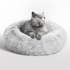 Love's cabin calming cat bed donut shape offers a secure, cozy nap zone.