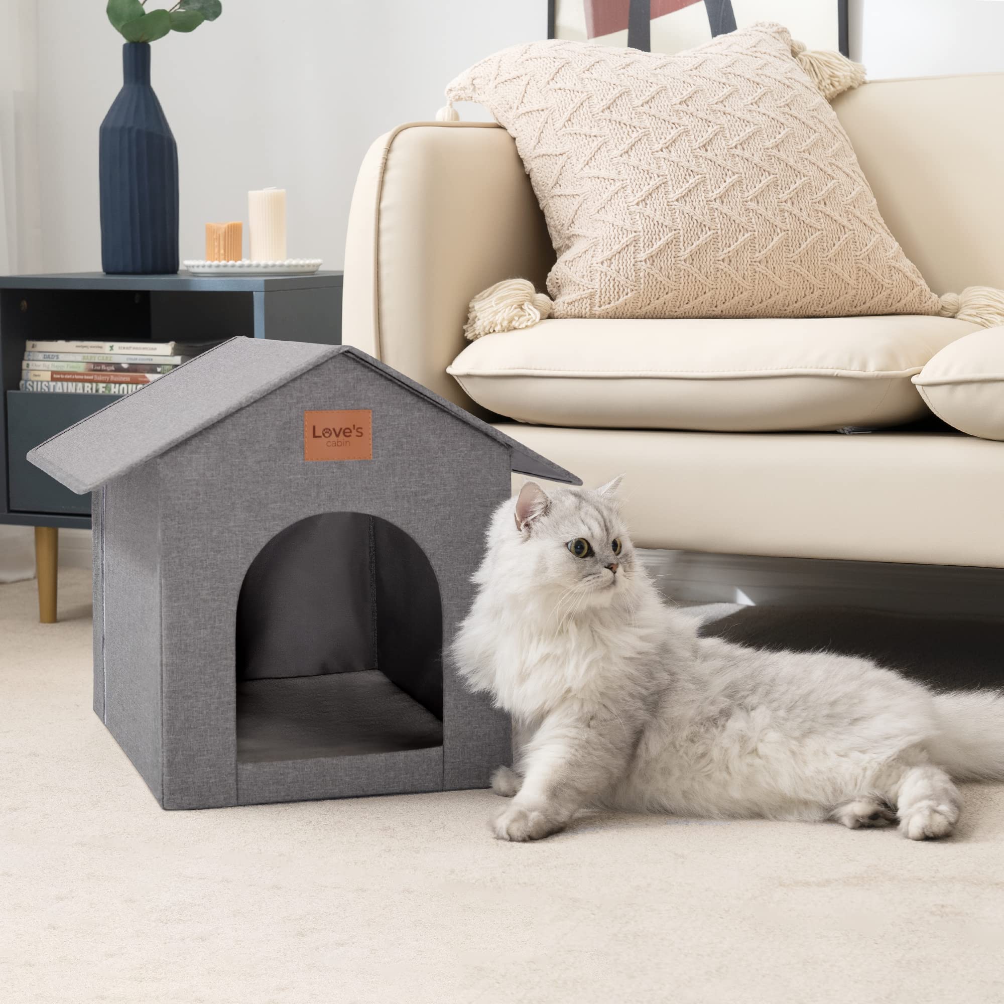 Love's cabin easy-clean exterior and removable mat simplify upkeep.