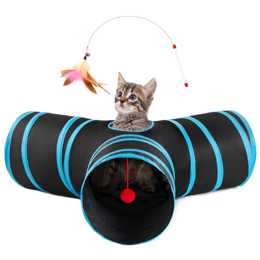 Love's cabin cat-tunnel 3-way foldable for versatile indoor play sessions