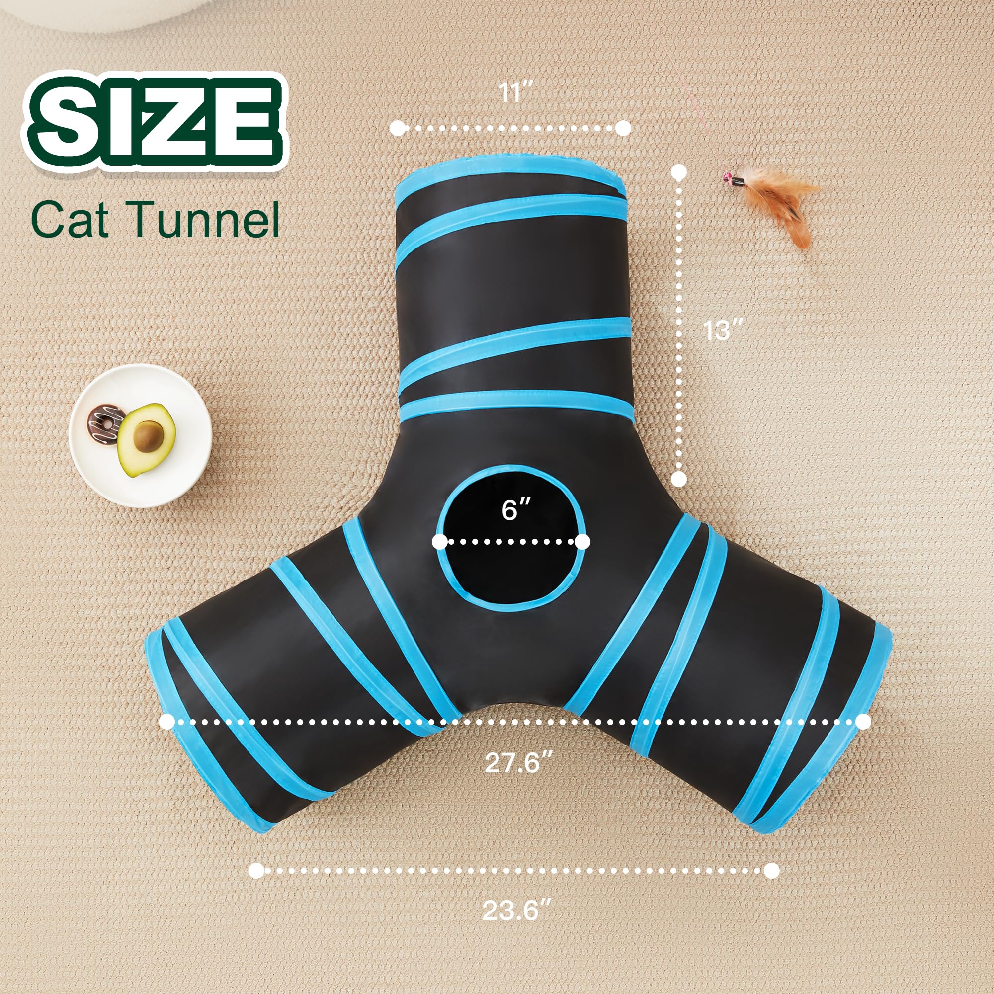 Love's cabin cat-tunnel ball-toy exits invite interactive play