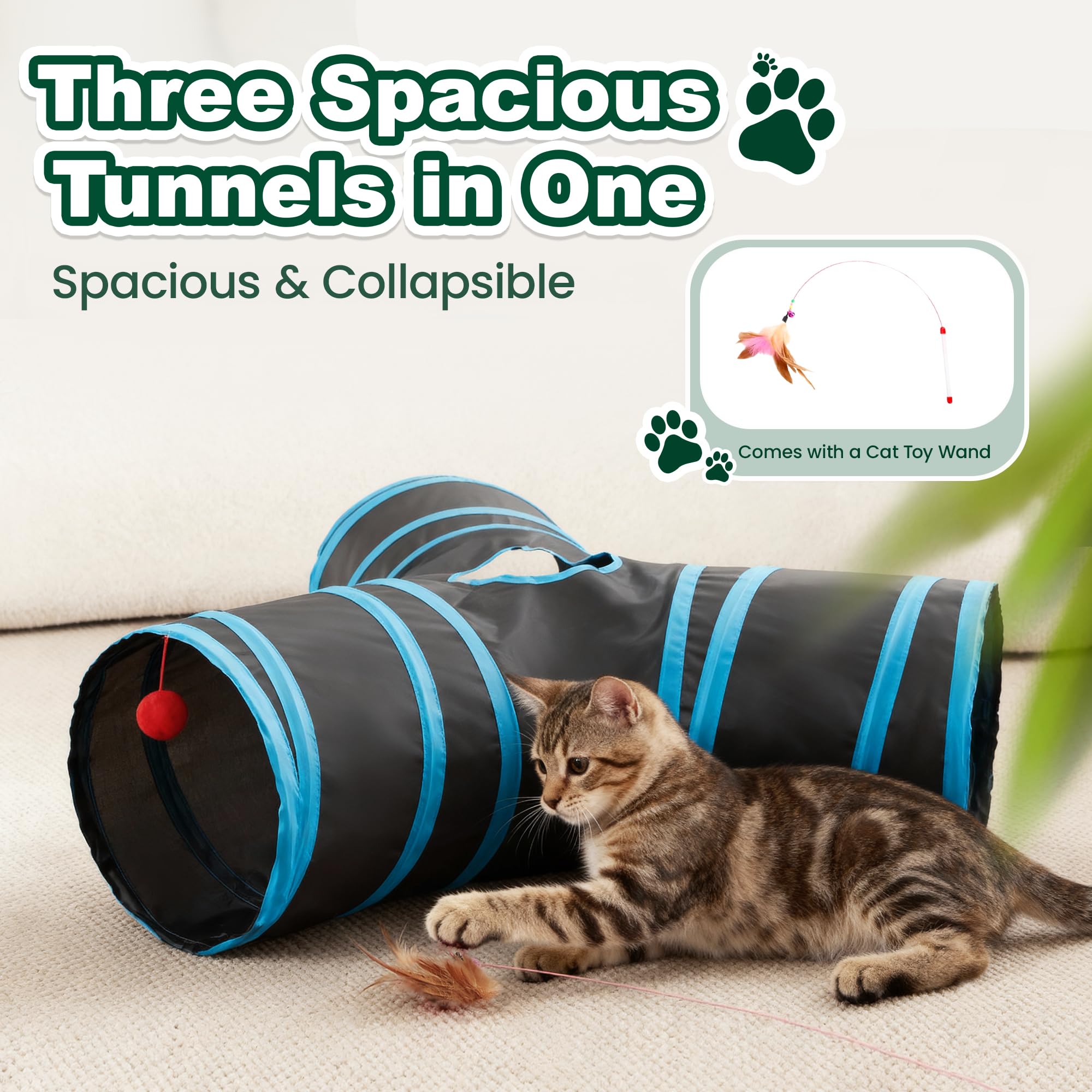 Love's cabin cat-tunnel collapsible compact for travel and storage