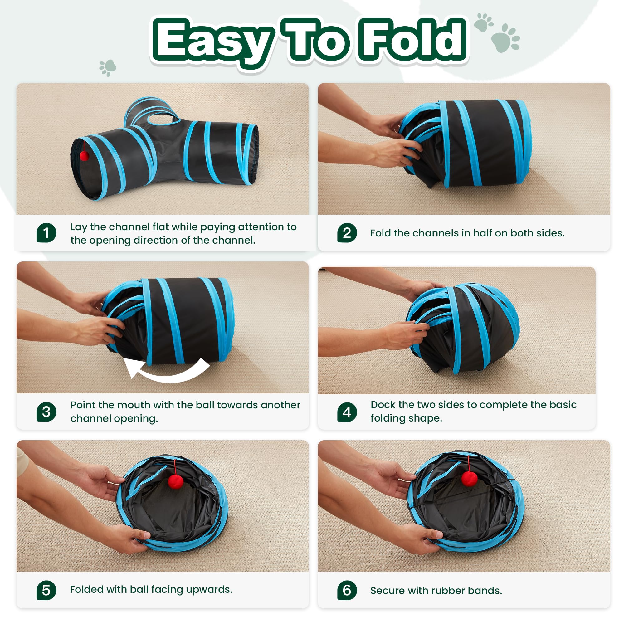 Love's cabin cat-tunnel portable design fits small spaces on trips