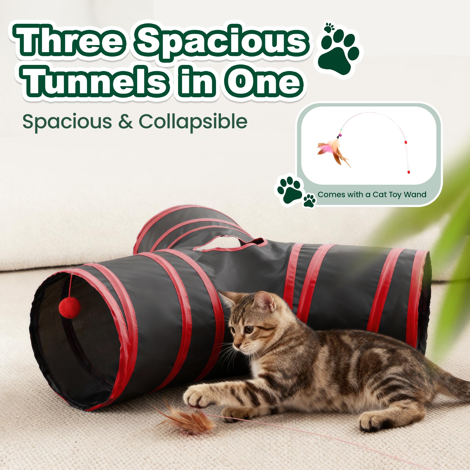 Love's cabin cat-tunnel strong-frame highlights durable spring steel and protective ends.