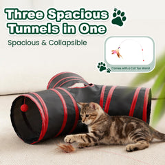 Love's cabin cat-tunnel strong-frame highlights durable spring steel and protective ends.