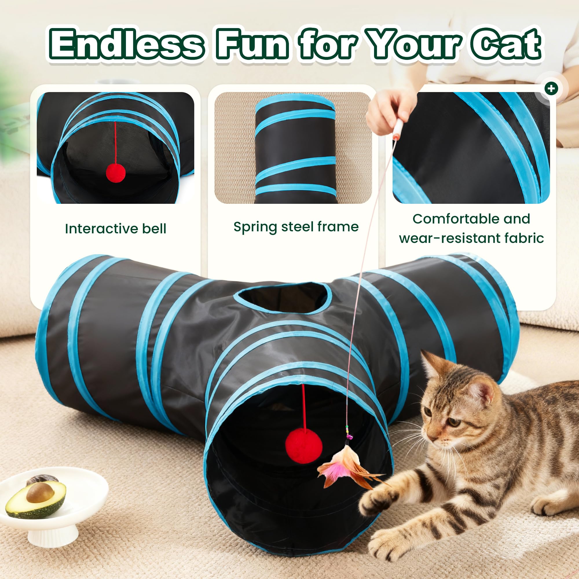 Love's cabin cat-tunnel tear-resistant polyester with steel frame