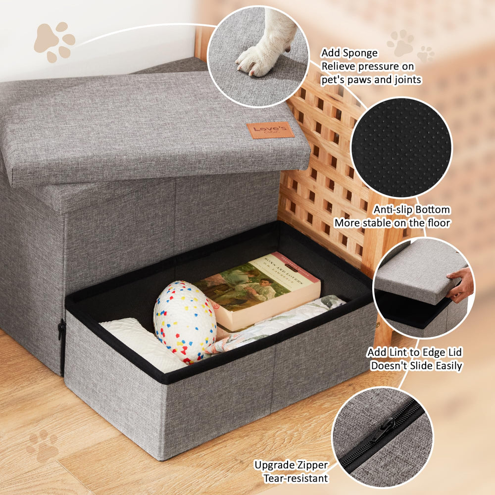 Love's cabin dog stairs 2-in-1 design as stairs and ramp for pets