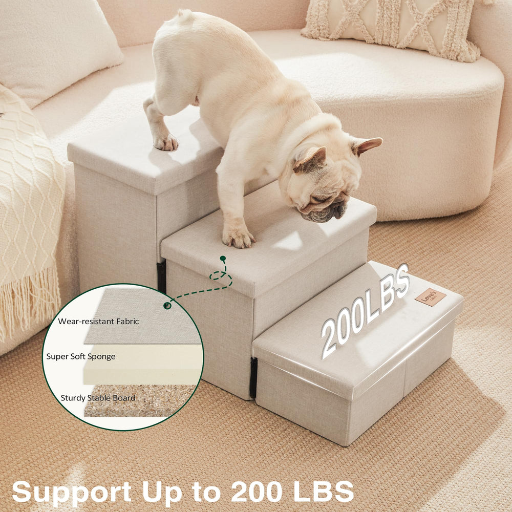 Love's cabin 200lbs capacity supports larger dogs with confident ascent.