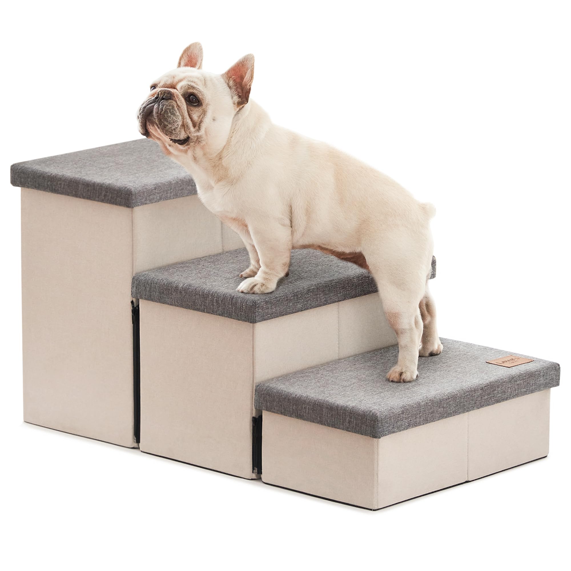 Love's cabin dog stairs assembly video demonstrates quick setup for busy homes.