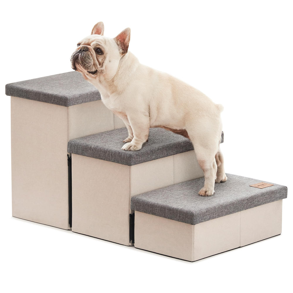 Love's cabin dog stairs assembly video demonstrates quick setup for busy homes.