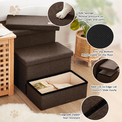 Love's cabin dog stairs non-slip bottom keeps pets stable during climbs