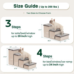 Love's cabin dog stairs non-slip bottom keeps stable footing on smooth floors
